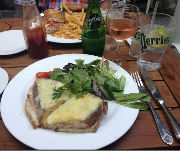 A.O.C. Rosé and Croque Monsieur