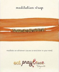 eat pray love meditation wrap bracelet